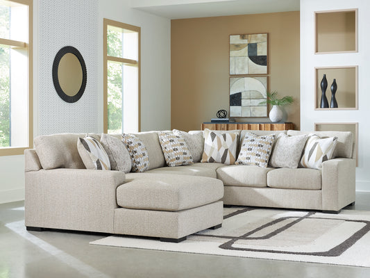 Sofá seccional Laurelgrove de 4 piezas con chaise longue