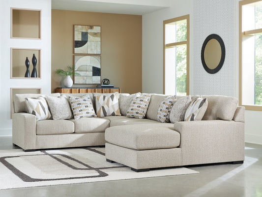 Sofá seccional Laurelgrove de 4 piezas con chaise longue