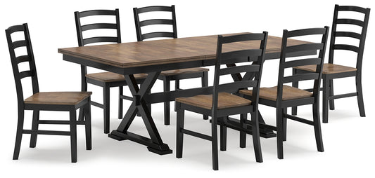 Mesa de comedor Wildenauer y 6 sillas