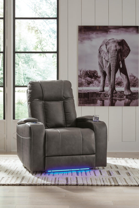 Sillón reclinable eléctrico Feazada con reposacabezas ajustable