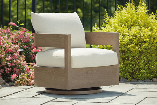 Sillón giratorio mecedor Serene Bay con cojín