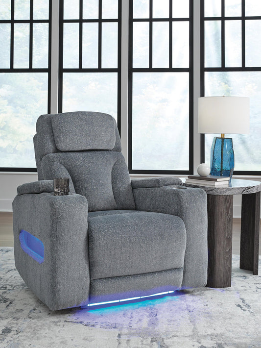 Sillón reclinable eléctrico Studio Cave con reposacabezas ajustable
