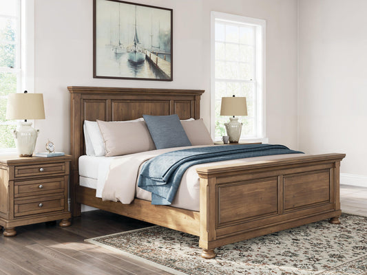 Cama con panel tamaño queen Feddinger