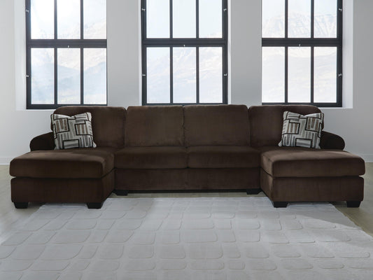 Seccional Kimlee de 3 piezas con chaise longue doble
