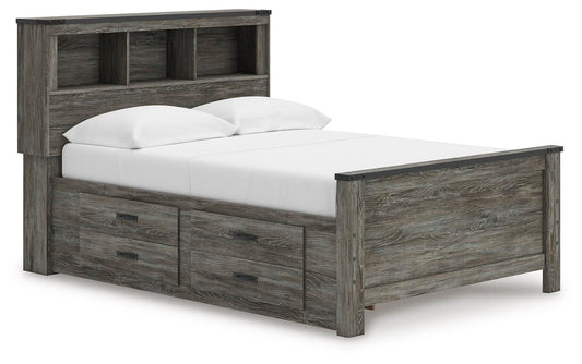 Cama Frandern con librero y almacenamiento
