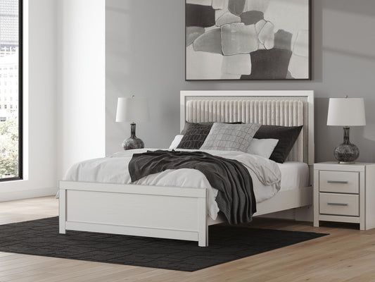 Cama de plataforma tapizada Zuraleus Queen