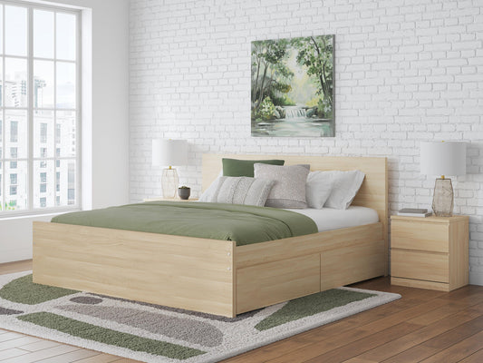 Cama Onita King con plataforma y 2 compartimentos laterales