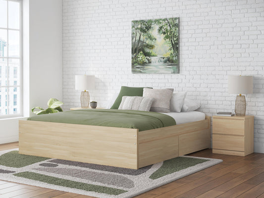 Cama Onita King con plataforma y 2 compartimentos laterales