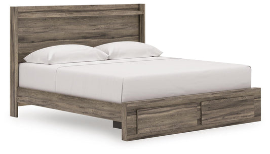 Cama Elbrim King con almacenamiento y panel