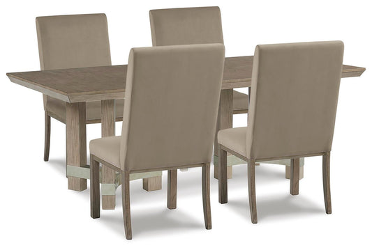 Mesa de comedor Chrestner y 4 sillas