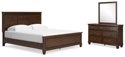 Cama con cabecero Danabrin California King y tocador con espejo
