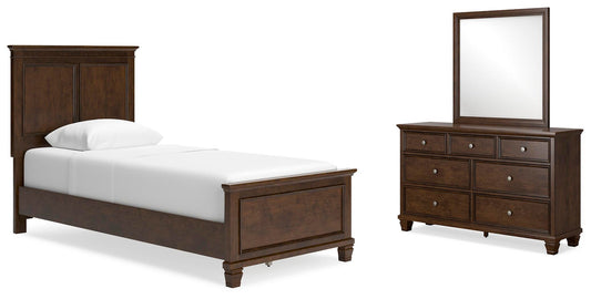 Cama doble Danabrin con tocador con espejo