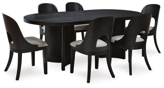 Mesa de comedor Rowanbeck y 6 sillas