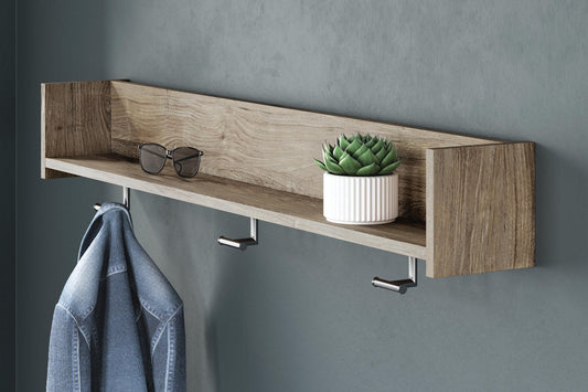Perchero de pared Oliah con estante