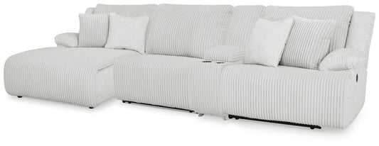 Sofá seccional reclinable de 4 piezas de gama alta con chaise longue