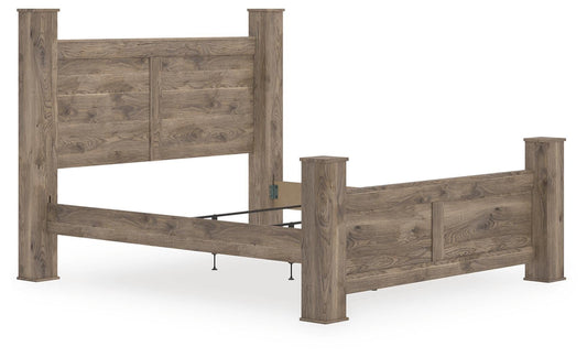 Cama con dosel tamaño king Rusticott
