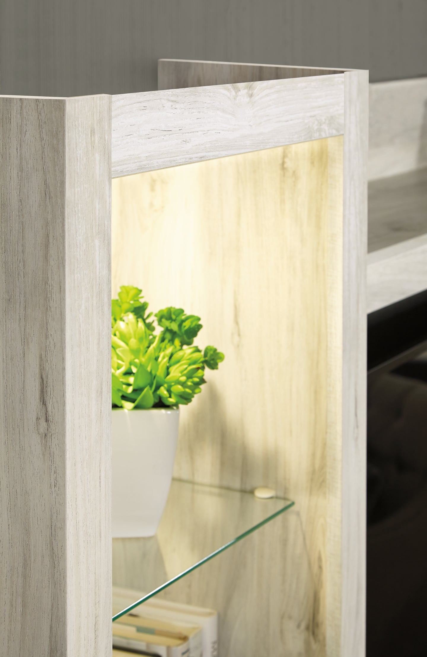 Centro de entretenimiento Bellaby de 4 piezas con chimenea eléctrica