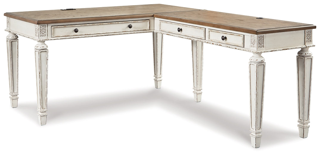 Escritorio Realyn de 2 piezas para oficina en casa