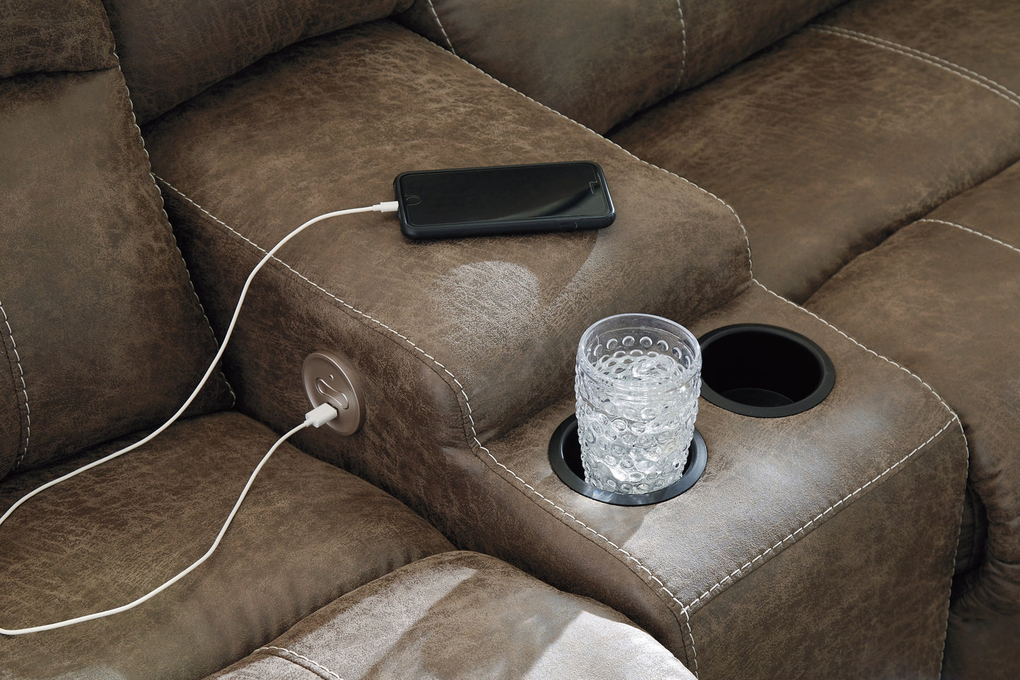 Sofá seccional reclinable eléctrico de 2 piezas Segburg