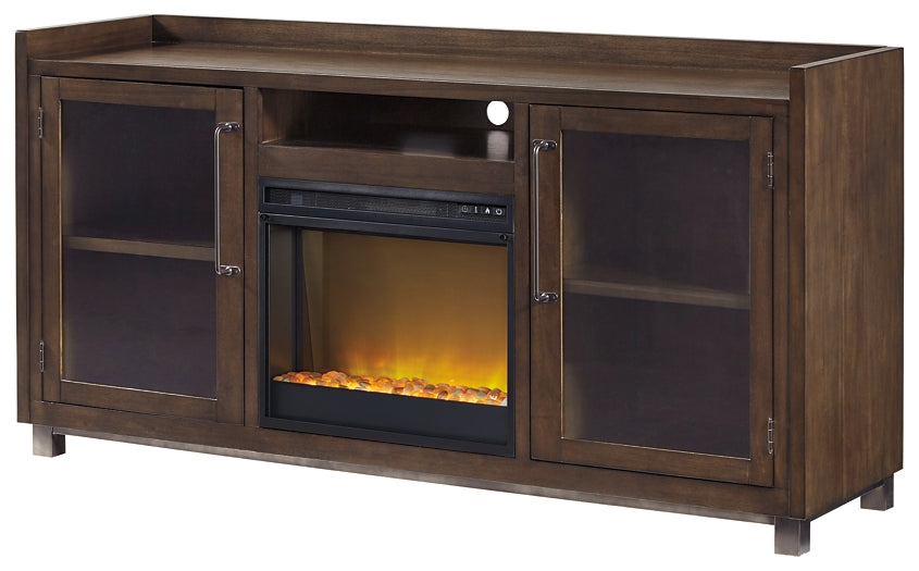 Soporte para TV Starmore de 70" con chimenea eléctrica