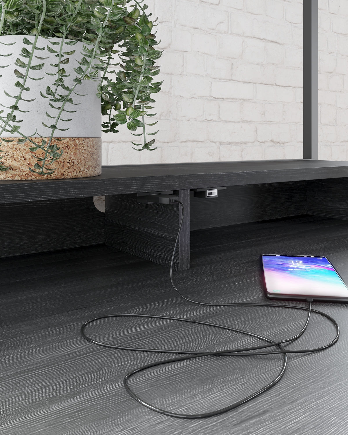 Escritorio y estantería Yarlow para oficina en casa