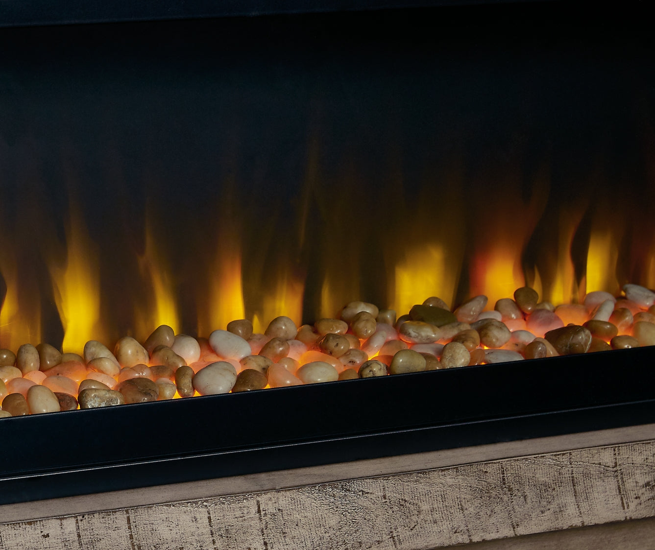 Soporte de TV Krystanza con chimenea eléctrica