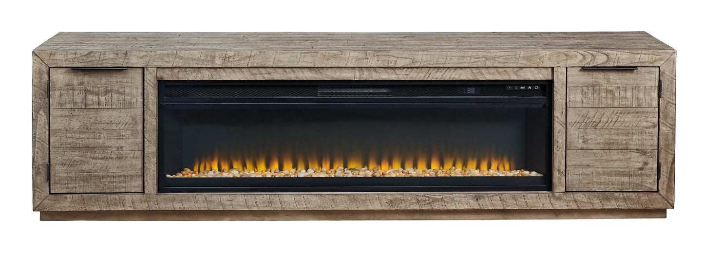 Soporte de TV Krystanza con chimenea eléctrica