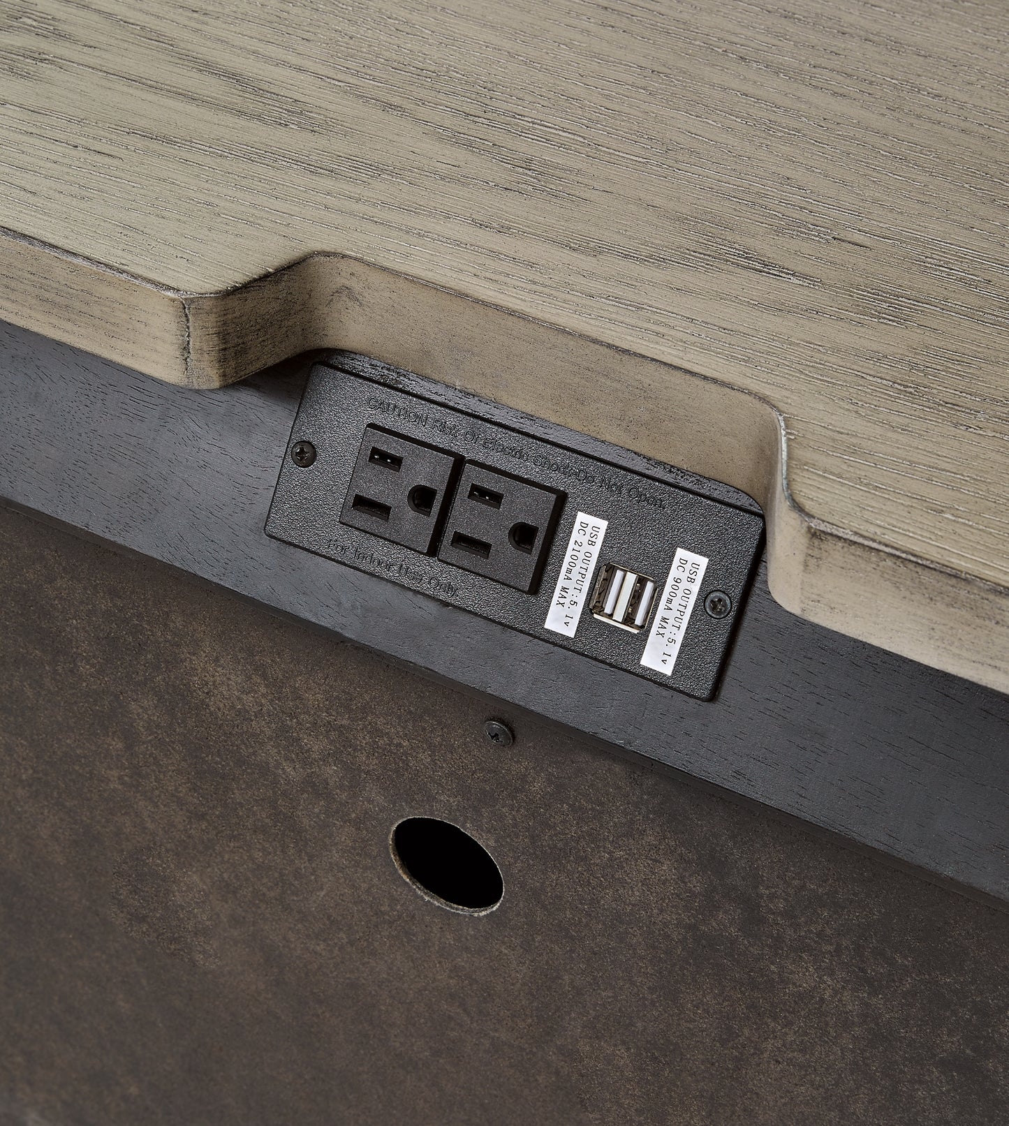 Mesita de noche Foyland de dos cajones