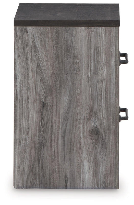 Mesita de noche Bronyan de dos cajones