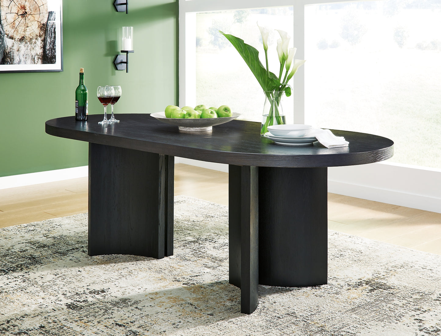 Mesa de comedor ovalada Rowanbeck