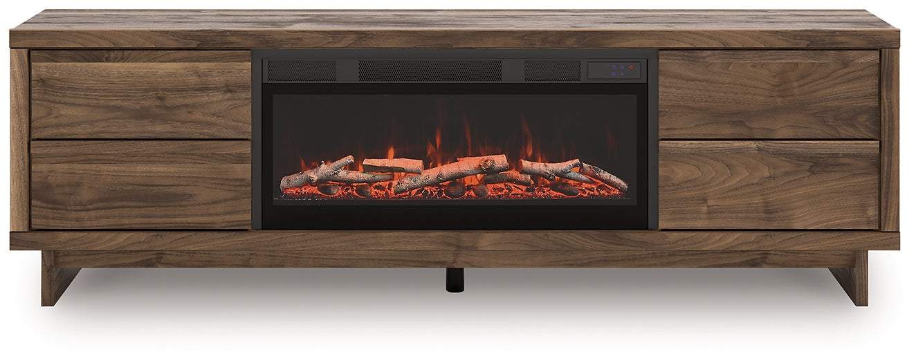 Soporte de TV Zadilyn de 72" con chimenea eléctrica