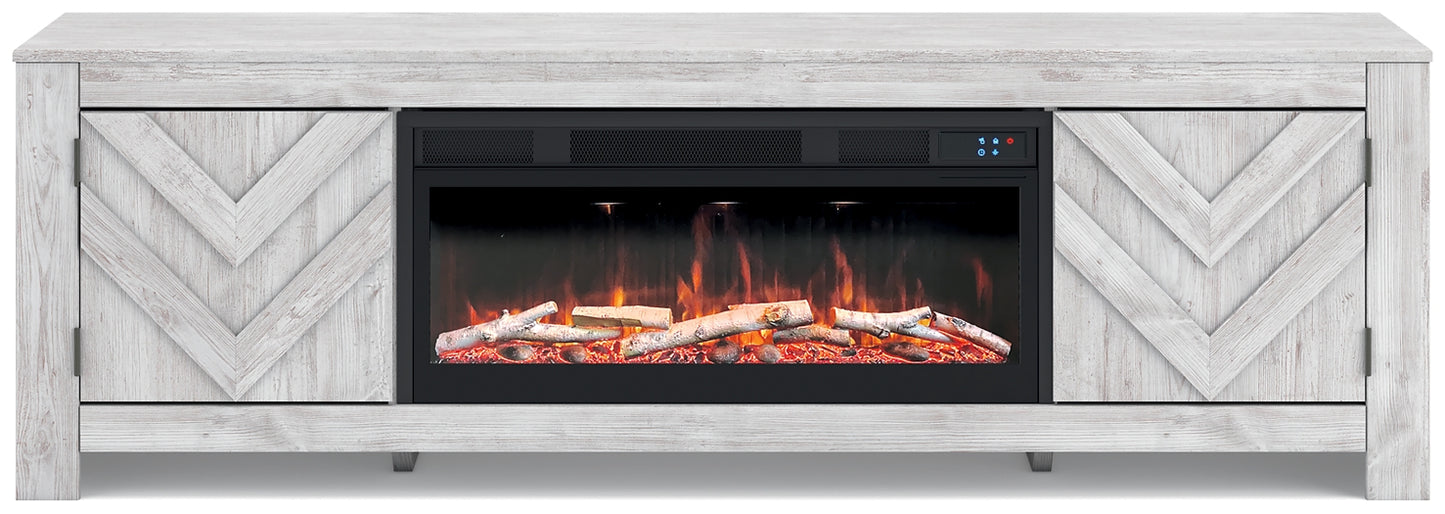 Soporte de TV Cayboni de 71" con chimenea eléctrica