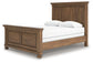 Cama con panel tamaño queen Feddinger