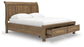 Cama de trineo Feddinger California King con almacenamiento
