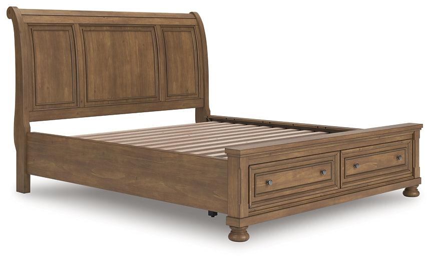 Cama de trineo Feddinger California King con almacenamiento