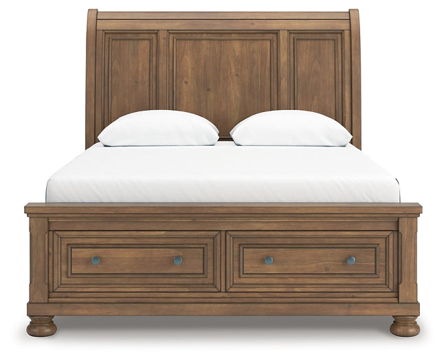 Cama de trineo con almacenamiento Feddinger Queen