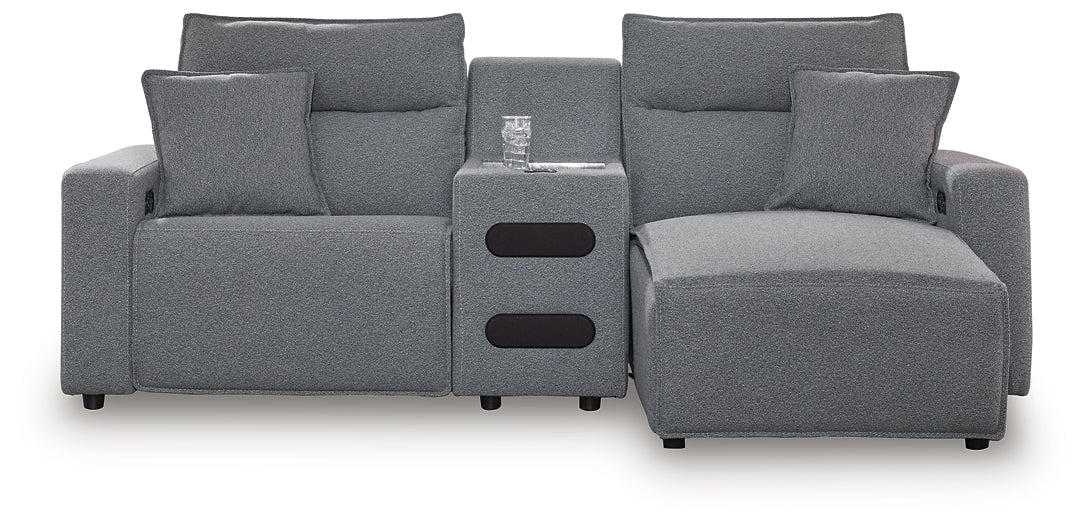 Sofá seccional reclinable eléctrico de 3 piezas ModMax II con chaise longue