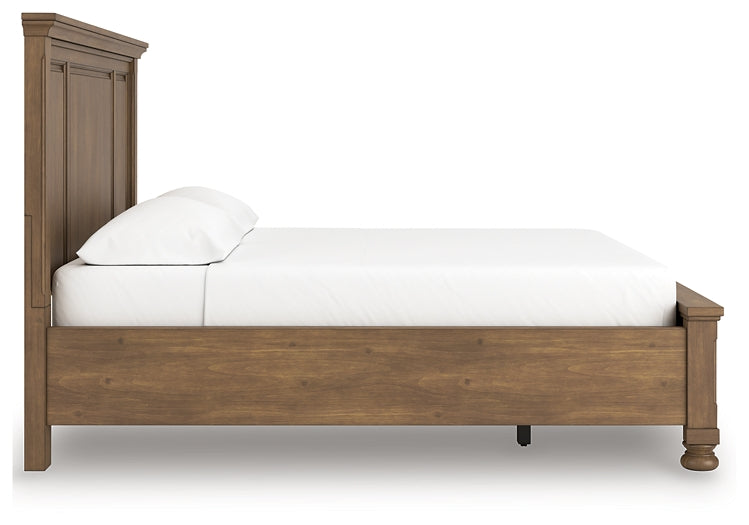 Cama con almacenamiento Feddinger California King con panel