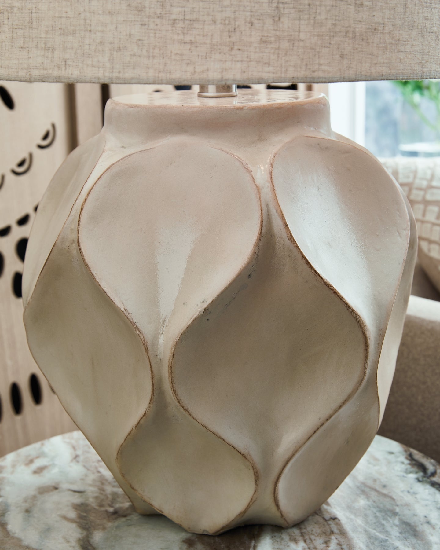 Lámpara de mesa de papel Edselham (1/CN)