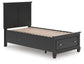 Cama doble con almacenamiento Lanolee