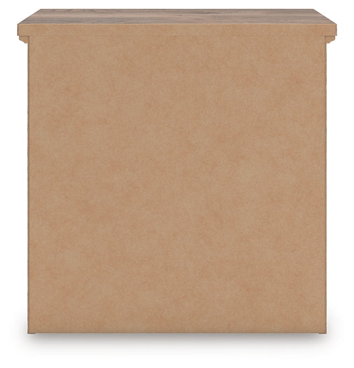 Mesita de noche Rusticott de dos cajones