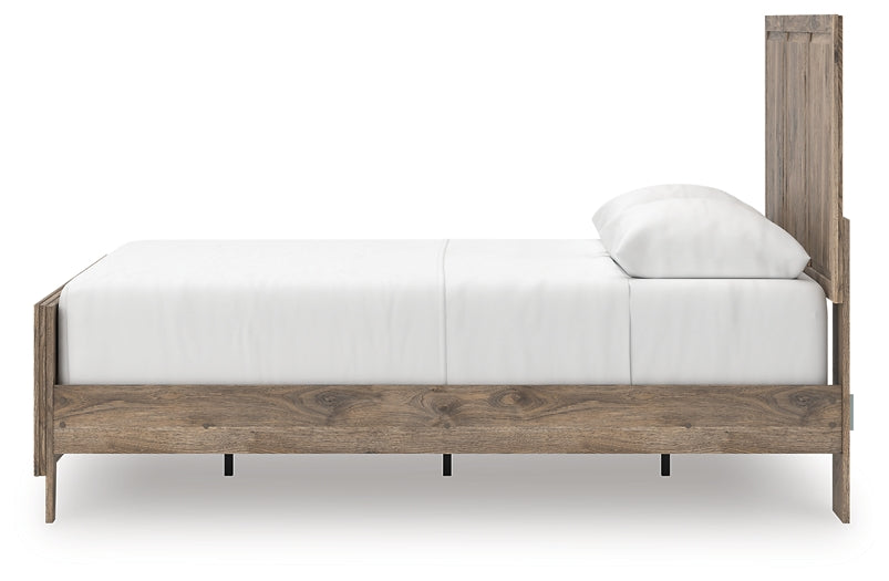 Cama con panel tamaño queen Rusticott