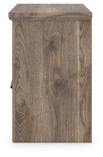 Mesita de noche Rusticott de dos cajones