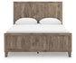 Cama con panel tamaño queen Rusticott