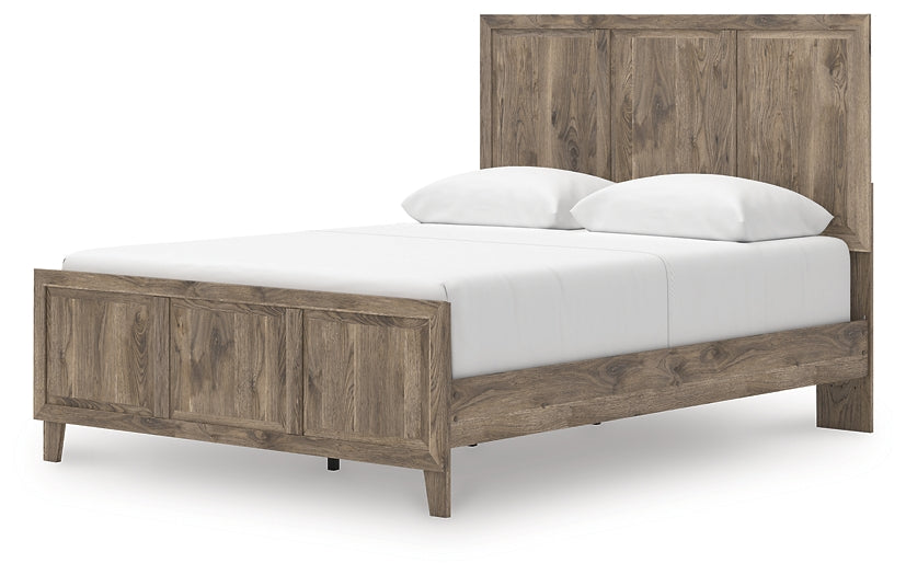 Cama con panel tamaño queen Rusticott