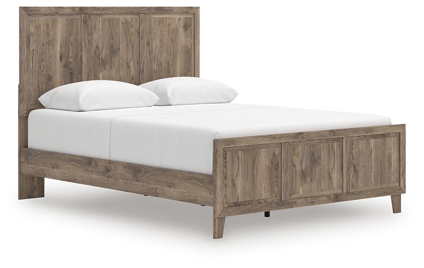 Cama con panel tamaño queen Rusticott