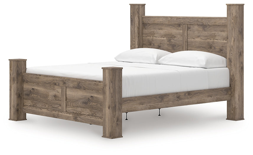 Cama con dosel tamaño king Rusticott