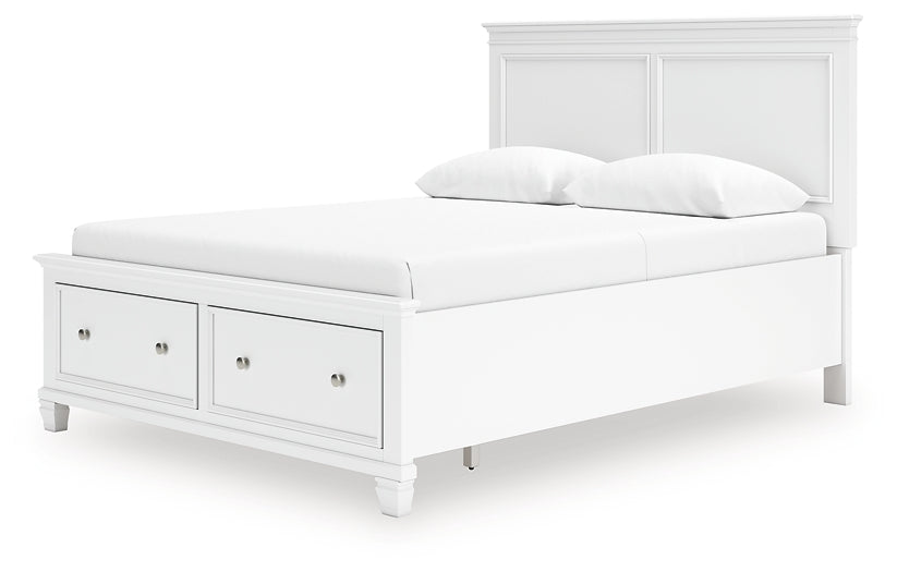Cama con almacenamiento Fortman Queen con panel y cama