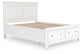 Cama con almacenamiento Fortman Queen con panel y cama