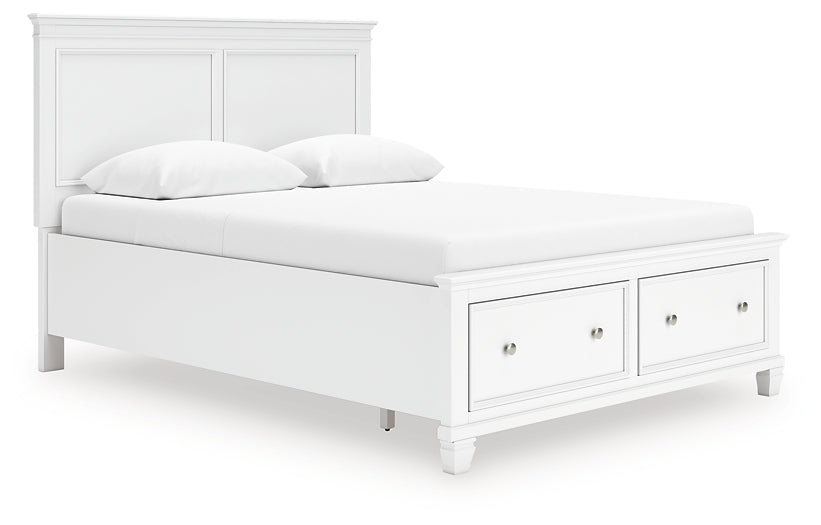 Cama con almacenamiento Fortman Queen con panel y cama